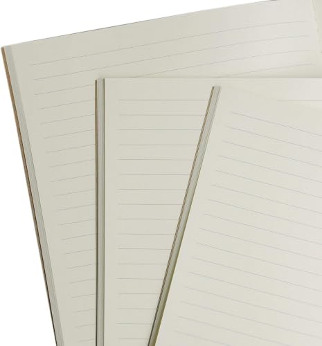 WANDERINGS Large Lined Travelers Notebook Insert/Large Journal Refill | 7" x 10.7" (18 x 27cm) | 6 Booklets, 360 Lined Pages | Travelers Notebook Refills for Journals, Diaries, Planners