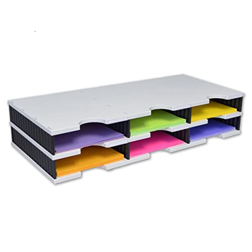 Ultimate Office TierDrop Desktop Organizer, 6 Compartment Sorter, 3-Wide
