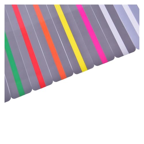 Reading Guid Strip 100 Pcs Reading Guide Strip Fluorescent Color Overlay Bookmark Aids for Reading Tools for Students(Yellow)