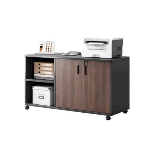 CAOJLjiaxiang-2012 File Cabinet Filing Cabinet Low Cabinet Desk Side Cabinet Side Cabinet Printer Placement Cabinet with Lock Drawer Cabinet Mobile Storage Cabinet Office Cabinet(Brown)