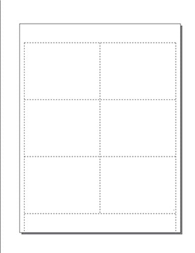 Blank Name Badge Inserts, Print-Ready on 8.5" x 11", 67-lb White Vellum, 6 Badges Per Sheet (4" x 3") - 100 Sheets