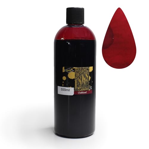 Diamine Ink Bottles - Choose Colour & Bottle Size 80ml/250ml/500ml, Perfect for Artists, Writers, Schools, Large Workplaces (500ml, Oxblood)