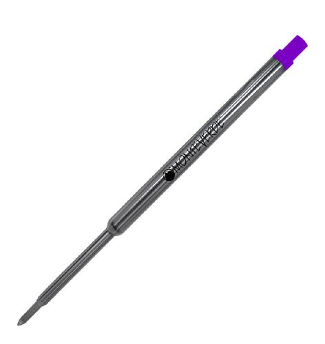 Monteverde Ballpoint Refill to Fit Waterman, Medium, Purple, 50 Pack