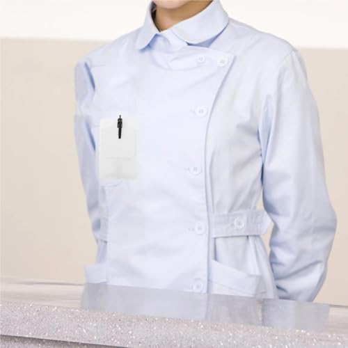 Yiodauh pocket protector 60Pcs PVC Pen Pouch Pocket Protector For Nurses Shirt Coat Organizer Holds Pens Pencils Cards Badge Lab Uniforms