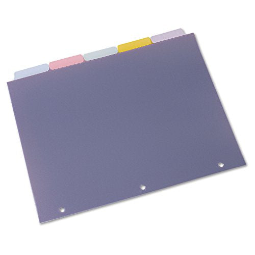 Index Maker Clear Label Punched Translucent Dividers Color: Multi, Tab Style: 5