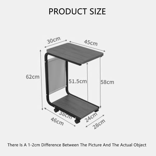 BXKCFYBSQ Computer Tower Stand,2 Tier Rolling Printer Cart Under Desk,Metal Frame and Wooden Shelves,Max Load 110 Lbs,Easy Assembly for Carpet, Home Office(White)