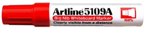 Artline 5109A Big Nib Whiteboard Marker - Red (Pack of 6)