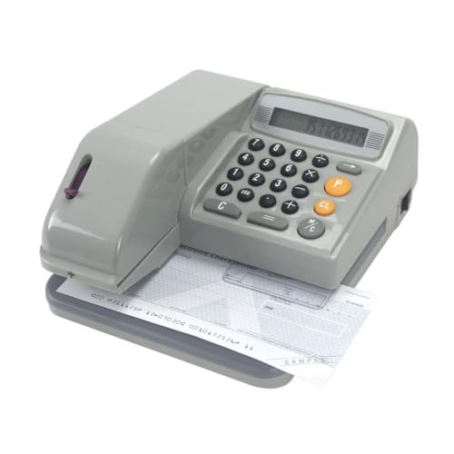 Check Writer Machine, with 14-Digit LCD Display, for Business Office Use