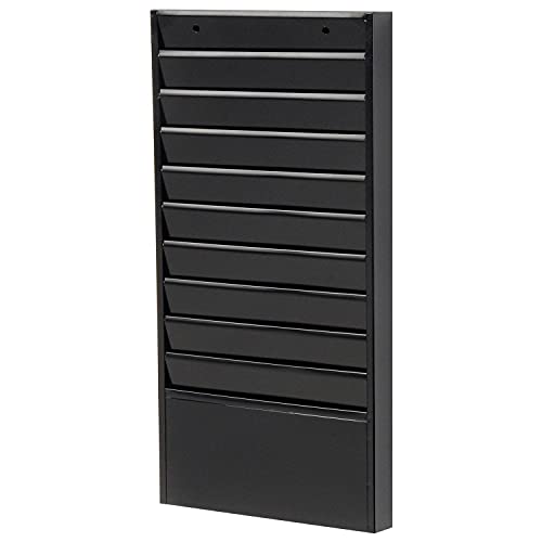 Global Industrial Steel Medical Chart Hanging Wall File Holder, 10 Pockets