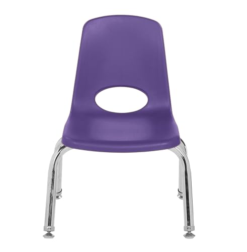 FDP 10" School Stack Chair with Swivel Glides, Purple, 11554-PU