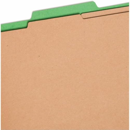 Smead Classification Folders, 2 Divider, Legal, 10/BX, Green