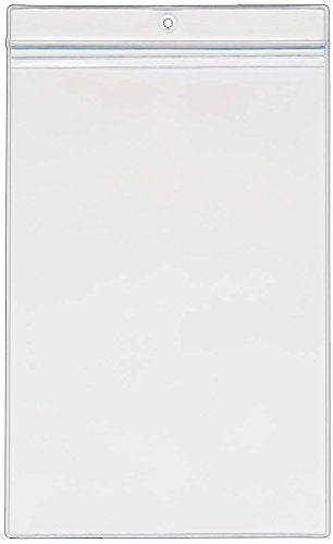 StoreSMART - 6'' x 9'' Zip-Top Pockets - 50-Pack - Clear Vinyl Plastic - R2289ZIPS-50
