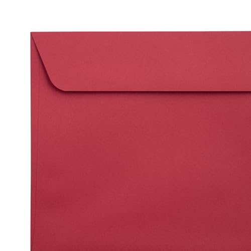 LUXPaper 6 x 9 Full Face Window Envelopes | Ruby Red | 80lb. Text | 500 Qty