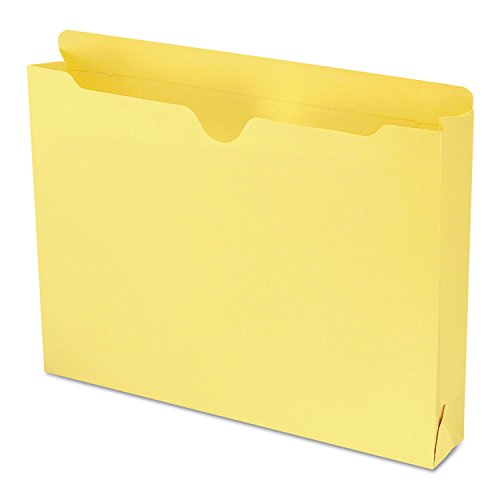 Smead Colored File Jackets with Reinforced Double-Ply Tab, Letter, Yellow, 50/Box