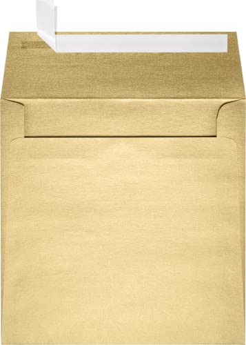 LUXPaper Square Invitation Envelopes | Peel & Press | 6" x 6" | Blonde Metallic | 81lb. Text | 500 Qty