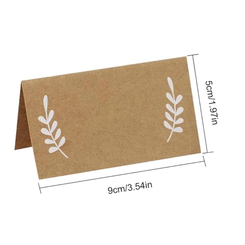 Name Tent Table Cards Wedding Name Place Cards, 150pcs Brown Name Cards for Table Setting Kraft Paper Place Card Wedding for Birthday Dinner