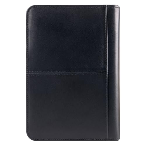 FranklinCovey - FC Signature Ring-Bound Binder for FranklinCovey Planners | Nappa Leather - Zipper Binder (Pocket, Black)
