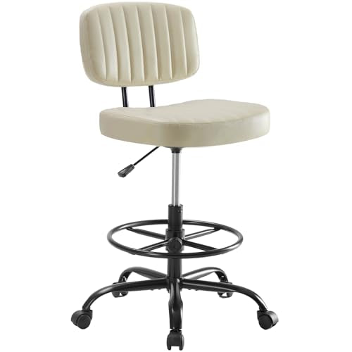 DUMOS Armless Drafting Chair, Standing Desk Chair, Rolling Stool