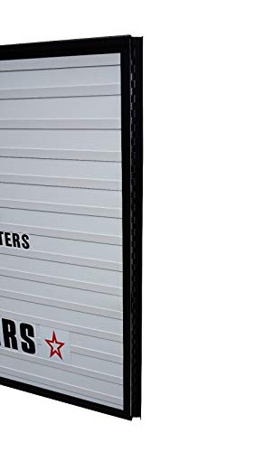 Brizairid Changeable Letters Sign 48" x 32" Outdoor Signs - Metal Frame, Acrylic Protection, 2" Black Letters, Red Characters - Modern Industrial Style