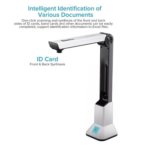 Document Camera, 8 Megapixel Portable Document Scanner, Capture Size A4 Camera, for Recognition, Compatible with Mac OS for Live Demo, Distance