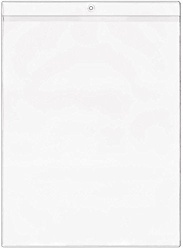 StoreSMART - 9 '' x 12 1/4'' Job Ticket Holders - 50-Pack - Vinyl Plastic - Open Short Side - HPE112S-50