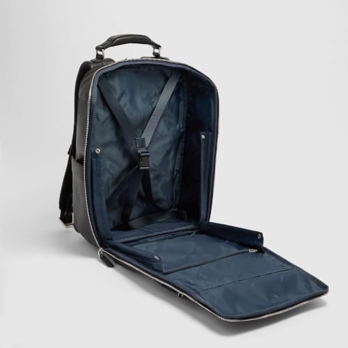 Piquadro - Leather Travel Backpack Laptop 15.6" - Men - Black