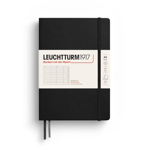 Adresownik Medium Leuchtturm1917 w linie czarny 330862