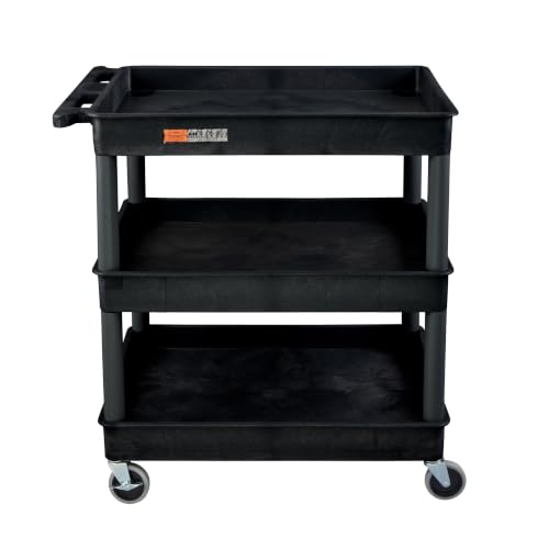 LUXOR TC111-B Large Tub Cart - Three Shelves