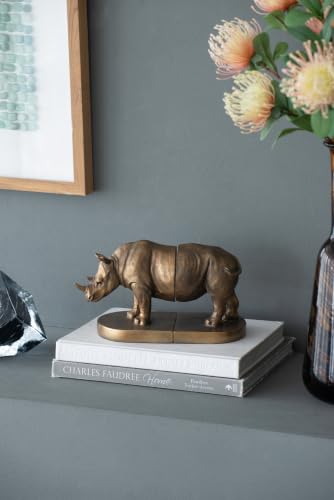 Neojoyoenix 10.8" x 4.7" x 5.9" S 2 Rhino Bronze Bookends