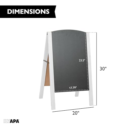 Ilyapa A Frame Chalk Board Easel Sign 20x30 in - Sandwich Signs Outdoor