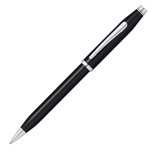 Cross Century II Black Lacquer Ballpoint Pen, Medium Point, Black Ink