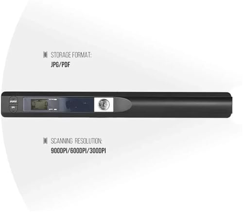 Portable Scanner, Portable Handheld IScan A4 Scanner 900DPI HD Mini for School Home Business Scan USB Type-C Document Photos Scanners(Silver)