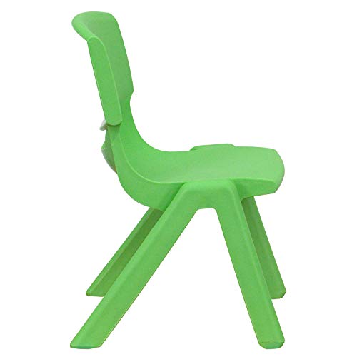 Flash Furniture Whitney 4 Pack Plastic Stackable School Chairs with 10.5" Seat Height, Assorted Colors