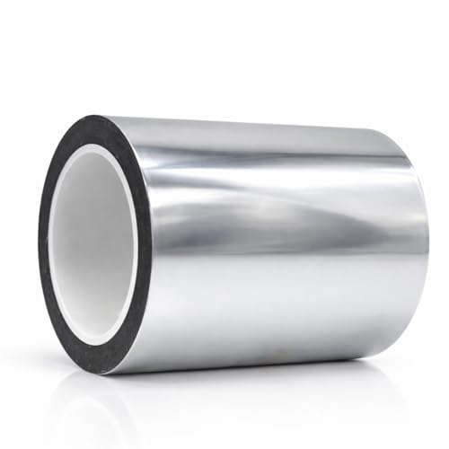 WOD MPFT2 Silver Metalized Polyester Mylar Film Tape with Acrylic Adhesive, 6 inch x 72 ft. Vibrant Mirror Silver Tape, Decor Tape for Detailing Accent Wall, Graphic Arts, Car and Boat Trim