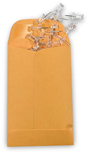 500 Guardian #4 Paper Coin Envelopes - Blank Small Envelopes for Coins, Receipts, Stamps, Small Parts Storage, & More – 3" x 4-1/2" Cash Envelopes – Gummed Flap Gift Card Holder Envelopes