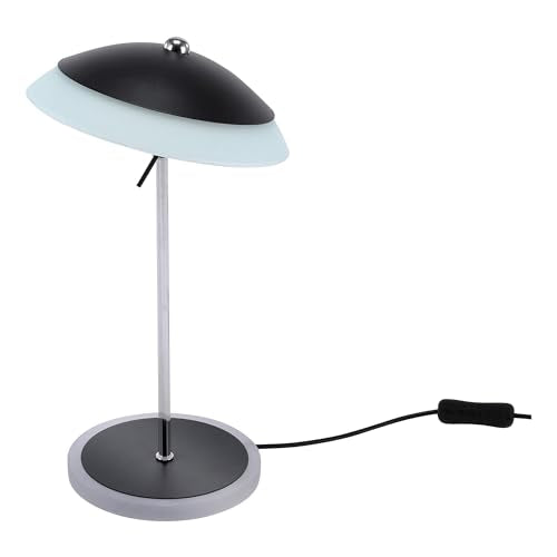 PureOptics LED Desk Lamp with Adjustable Head, Modern Banker's Lamp Style, Natural Daylight