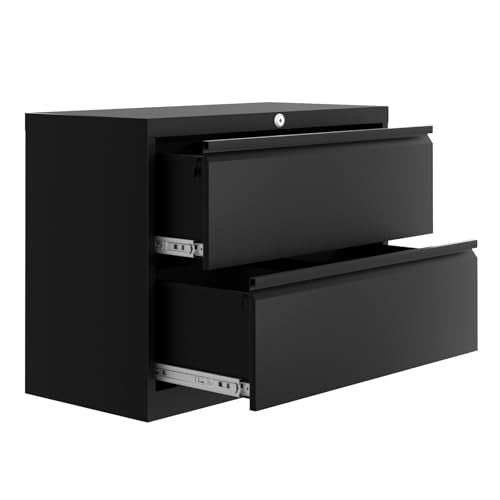 GarveeHome 2-Drawer File Cabinet with Lock, Metal Lateral Filing Cabine