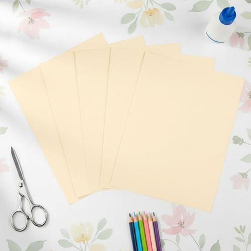 Vellum Bristol Cover 67 Pound, Smooth Finish, 250 Sheets Pack. – Premium Heavyweight Cardstock for Crafting, Printing, and Professional Projects, Acid-Free. (5, Ivory, 8.5"x11")