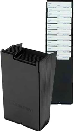 Acroprint Numeric Labels Time Card Rack - 10 Pocket(s) - 8 Height x 4.8 Width - Wall Mountable -
