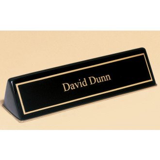 Black Desk Name Plate with Free Engravings (Customize Now!)