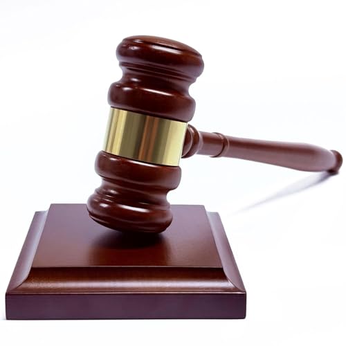 Handmade Wooden Gavel and Block Set,Perfect Gift for Lawyer Judge Auction Sale Children Student Meetings Club Presidents Auction Hammer