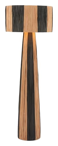 Zuo Gala Floor Lamp Black & Natural, Multicolor Floor Lamp, Modern Style, Non-Dimmable, Steel, Lighting Floor Lamps, 19.7" W x 19.7" D x 56.3" H