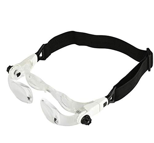 EUQKKWLOY Headband Magnifier Visor Lenses 2.1x Magnifying Glasses, Hands-Free Head Worn for Tv Electronics Eyelash Crafts Jewelry Circuit Watch Repair