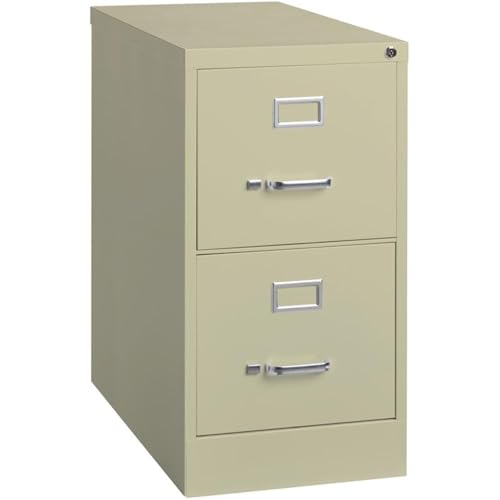 Hirsh 25-in Deep Metal 2 Drawer Letter Width Vertical File Cabinet Putty