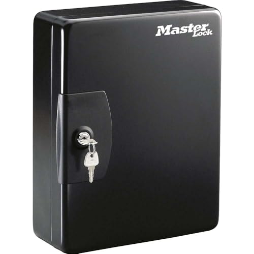 Master Lock Key Cabinet [Wall Mounted] [50 Key Hooks] KB-50ML - Includes 50 Key Tags and Labels