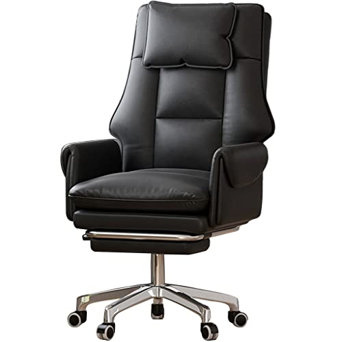 Executive Chair Comfortable Managerial Chairs Home, 360° Rotation Computer Chair, Ergonomic Office Chairs with Headrest, Bearing 150KG(Black)