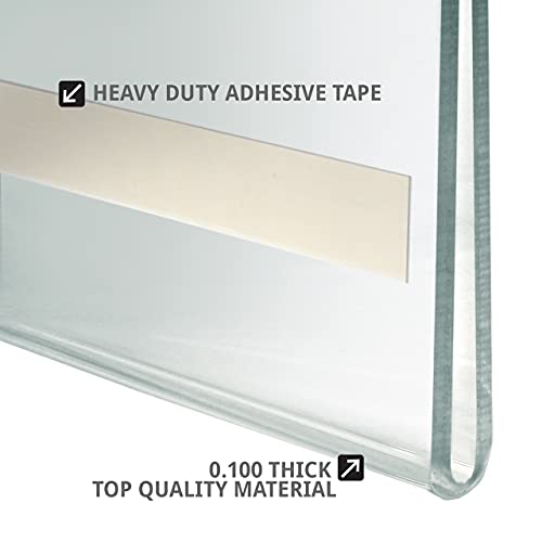 Azar Displays 122039 17-Inch W by 22-Inch H Wall Mount Acrylic Frame Pack of 10 - Clear Acrylic Wall Frame with Sticky Back - Floating Wall Sign Holder - Adhesive Office Sign - Frameless Picture Frame
