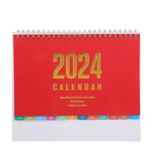 Yuidaaavzz 2024 Daily Flip Calendar Office Desk Decor Tabletop Standing Calendar ly Turn The Page Home Supply Calender Flip