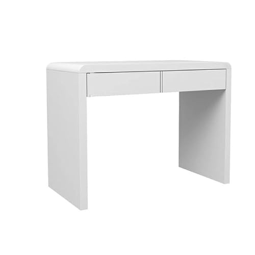 CAOJLjiaxiang-2012 Home Office Desk Home Writing Desk Bedroom Makeup Table White Desk Modern Minimalist Dressing Table with Double Drawers Pc Table Work Study Desk(60X50X75CM)