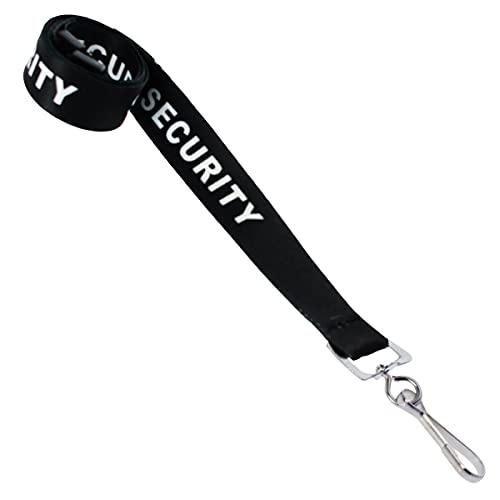 Specialist ID Bulk 100 Pack - Security Lanyard with Safety Breakaway Clasp and Metal Clip - Neck Strap Key and I'D Badge Holder for Security Guard, Loss Prevention, or Safety Officer Cooridinator